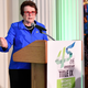 Billie Jean King speaks at an event commemorating the 45th anniversary of Title IX